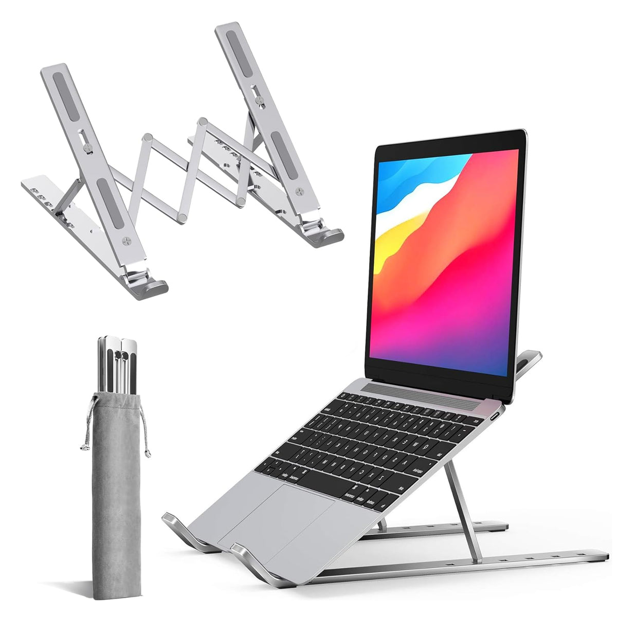 Roe Tenpo Adjustable Laptop Stand for Desk, 6-Angle Laptop Riser Portable Laptop Holder