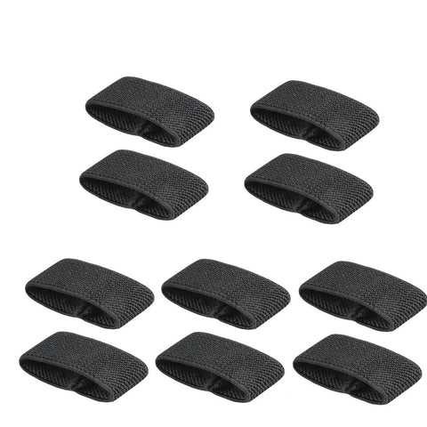 GYWHOOFT 10-Piece Elastic Belt Holders, Black, Canvas, 2 cm x 3.8 cm, Modern Style, Unisex Adults