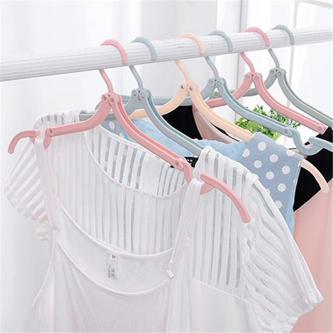 20pcs Folding Clothes Hangers, 4 Colors Travel Hangers Foldable
