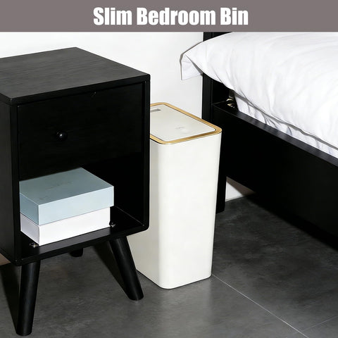 Stowetry 2 Pack 9L Bedroom Bin,Plastic Bathroom Bin with Lid