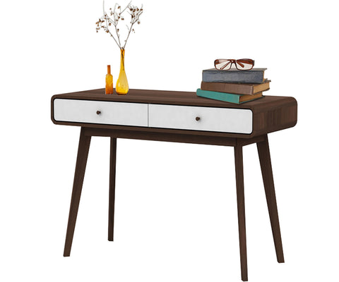 DHP Furniture Cassie Desk, Walnut White, 50x120x79cm (DxWxH)