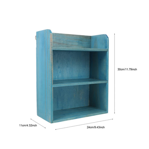 Garneck Solid Wood Desktop Storage Holder Multi-Layer Desk Shelf for Sundries Mini Bonsai Small Decor and Home Office Organisation 31.00 X 25.00 X