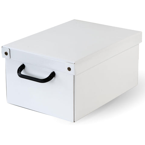 Lavatelli Cardboard Storage Boxes with Lid White 25x35x17.5cm Home Storage
