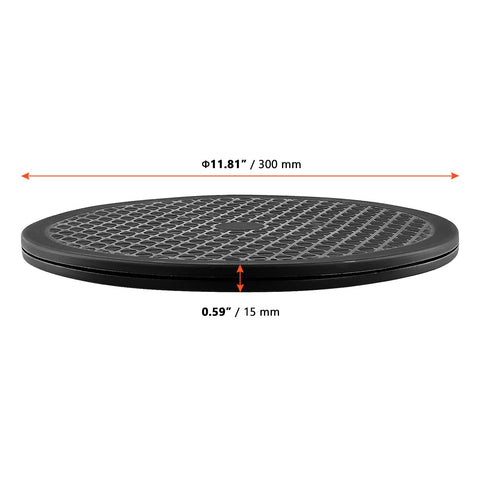 SINJEUN 4 PCS 12 Inch 360° Rotating Swivel Stand, Black Turntable Display, Lazy Susan for Plants Models Handicraft