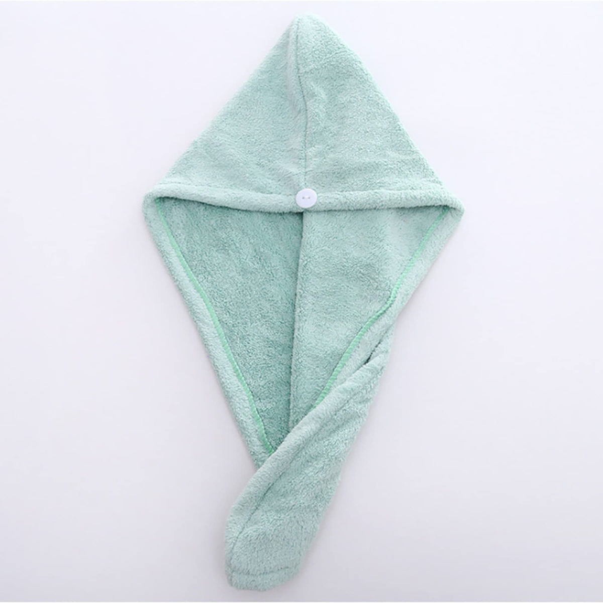 Mirero Microfibre Hair Drying Towel Wrap Super Absorbent Turban Rapid Dry Salon for Wet Curly Long & Thick Hair (Green)