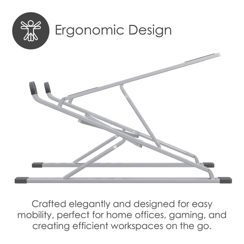 Desire2 Foldable X Plus, Height-Adjustable Notebook and Computer Stand, Aluminium Alloy Stand, Stylish Home Office Accessory, Tablet and Laptop Holder