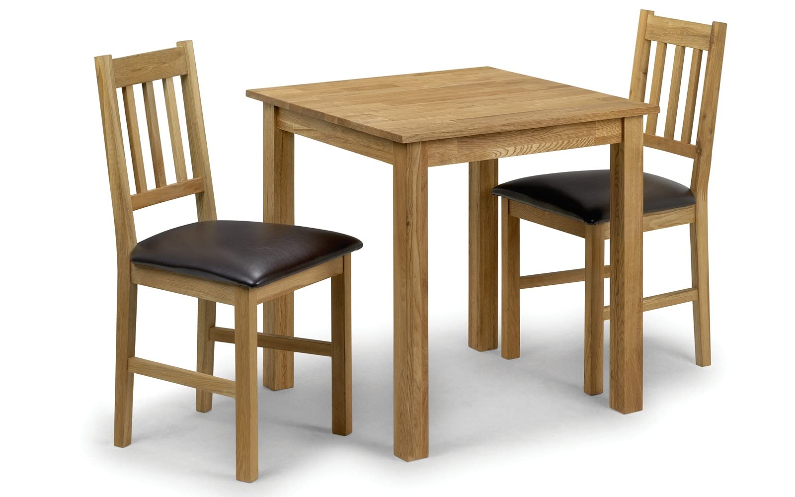 Julian Bowen Coxmoor Square Dining Table for 4, Solid Oak - H75 x W75cm