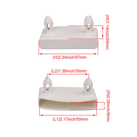 Yibuy 30Pcs Plastic Single End Caps Bed Slat Holders for Holding Bed Accessory White