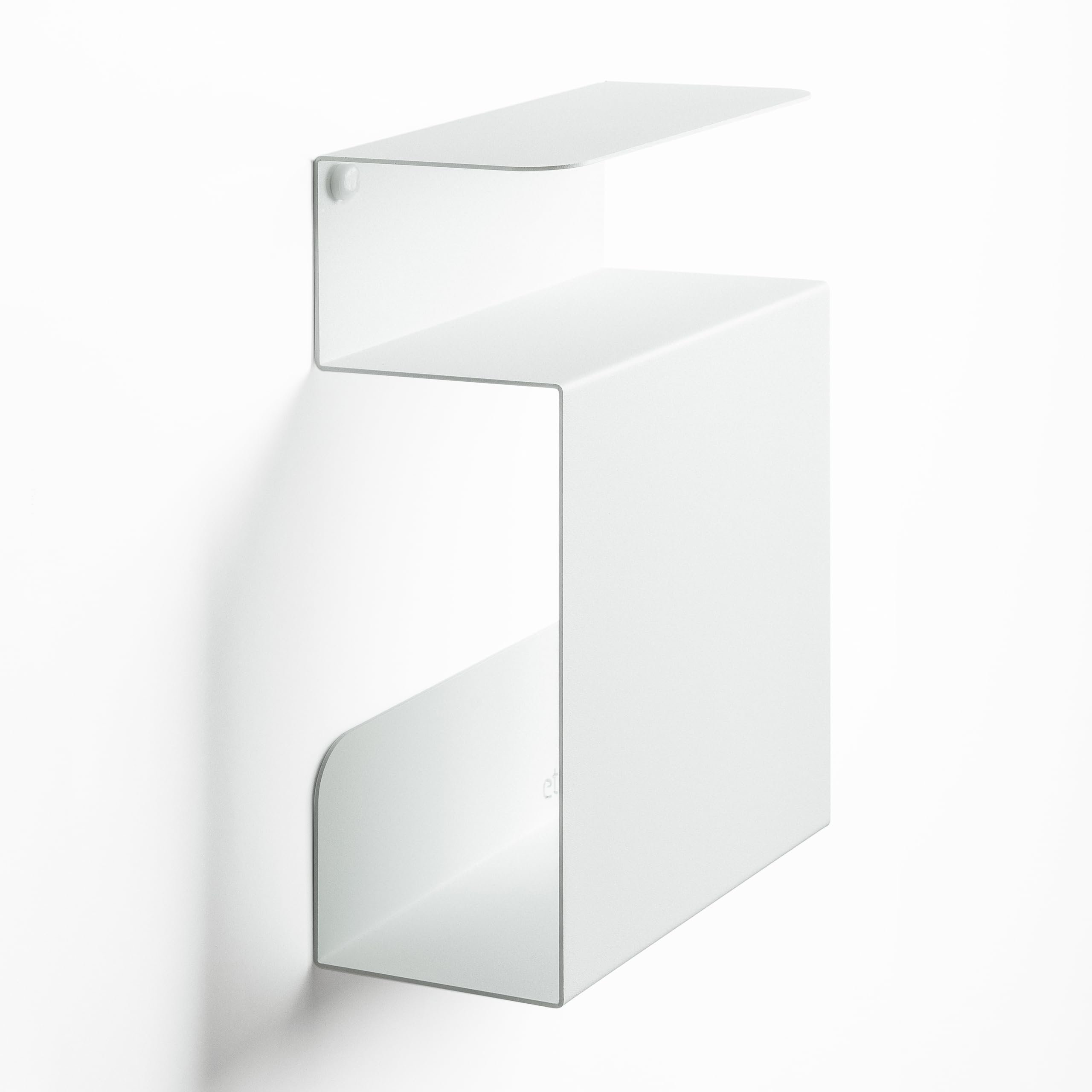 etterr | Bedside Cabinet | 100% Steel | Made in Europe | White Bed Side Table | Floating, Narrow