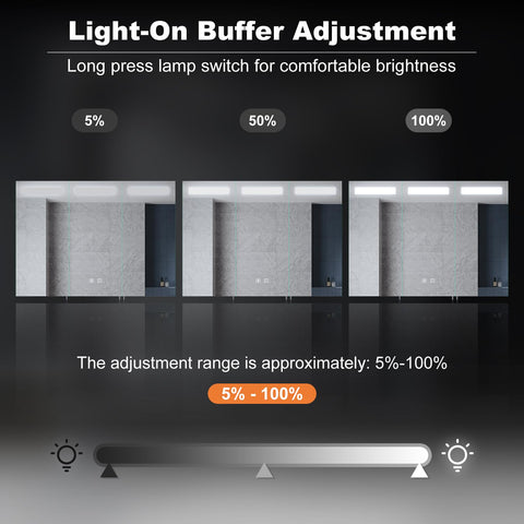 ELEGANT Illuminated Bathroom Cabinet with Mirror Large Wall Mounted Mirror Cabinet with Bluetooth, Shaver Socket, Dimmer, Touch Switch 900 x 650mm