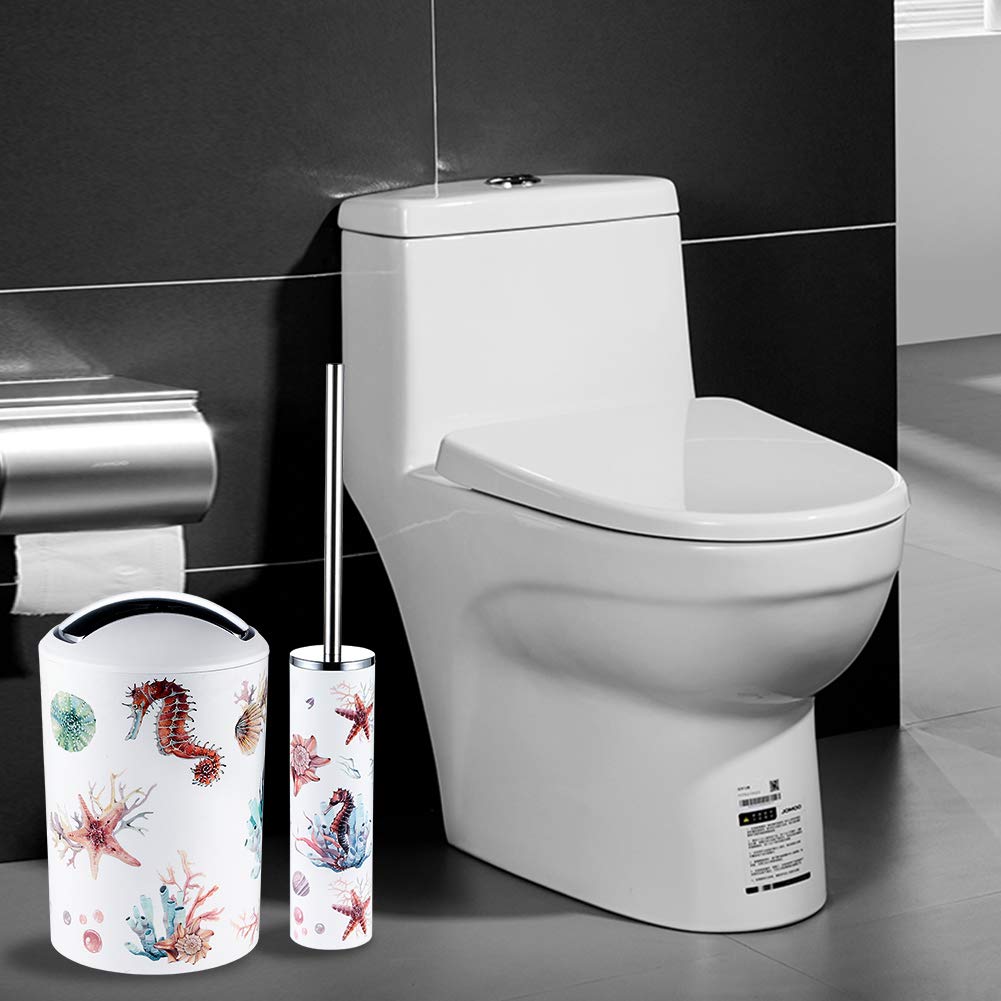 JOTOM Modern Design 6 Piece Plastic Bathroom Accessory Set Luxury Bath Accessories Bath Set Lotion Bottles,Toothbrush Holder,Tooth Mug,Soap