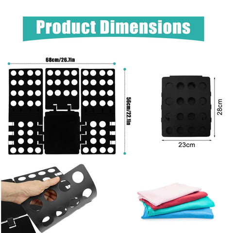 Elegance-go Laundry Folding Board Clothes,Clothes Folding Board T Shirt Folder,Adjustable Clothes Folder,Plastic Laundry Folder Aid for Kid Adults