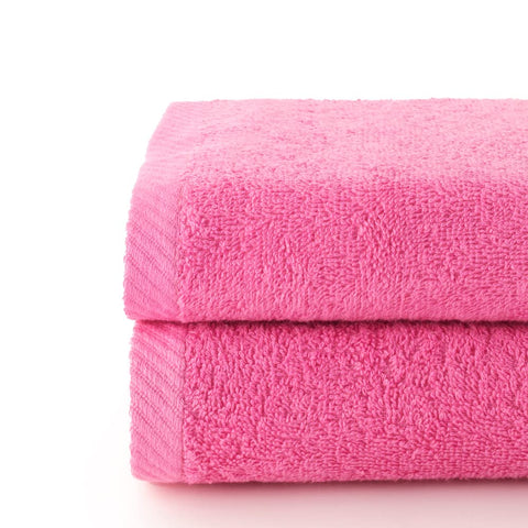 Top Towel - Plus - Large Bath Towels - Bathroom Towels - 2 Hand or Sink Towels - 50 x 100 cm - 100% Cotton - Strawberry