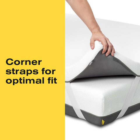 Ferlex Memory Foam Mattress Topper 80 x 190 cm, 100% Viscose, Thickness 7 cm, Made in Spain, Breathable and Removable Cover
