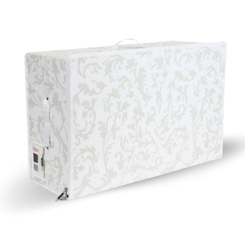 Hoesh - Breathable White with Silver Floral Design Wedding Dress Box - Underbed Storage Boxes, Wedding Dress Storage Box, Wardrobe Organiser