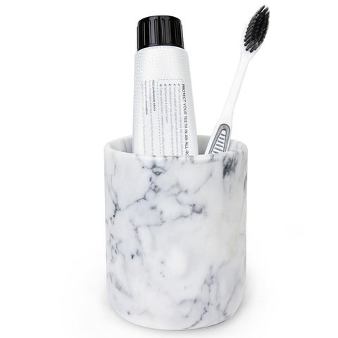 SIPARUI Marble Toothbrush Holder,Bathroom Toothbrush Cup Toothpaste Holder,Toothbrush Storage,Travel Camping Portable Reusable Storage Cups,Sturdy