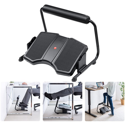 RIAMTGCX Ergonomic Adjustable Footrest, Black, 30 x 42 cm, Modern, Rectangular, Health and Wellness Promoting