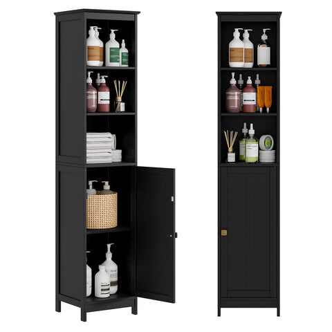 RRX Narrow Tall Bathroom Storage Cabinet,35 * 32 * 161cm (black)