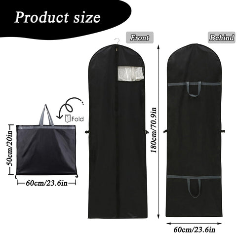1 Pack Long Dress Covers Bag Dust Proof Clothes Covers Moth Proof Garment Bag Wedding Dress Bag Folding Long Coat Cover for Coat Gowns Dresses Shirts
