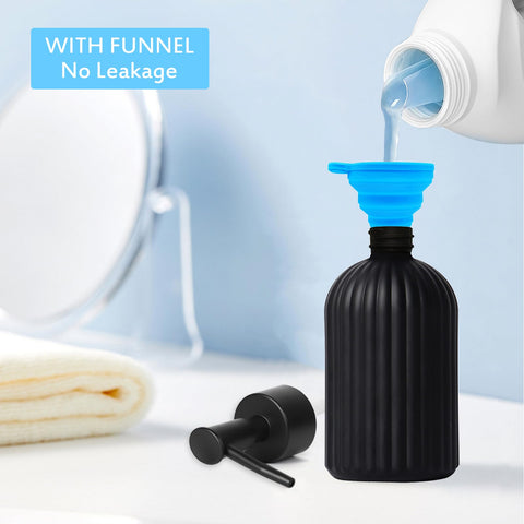 GKSCXEXE 400ml Black Soap Dispenser, Bathroom Hand Soap Dispenser