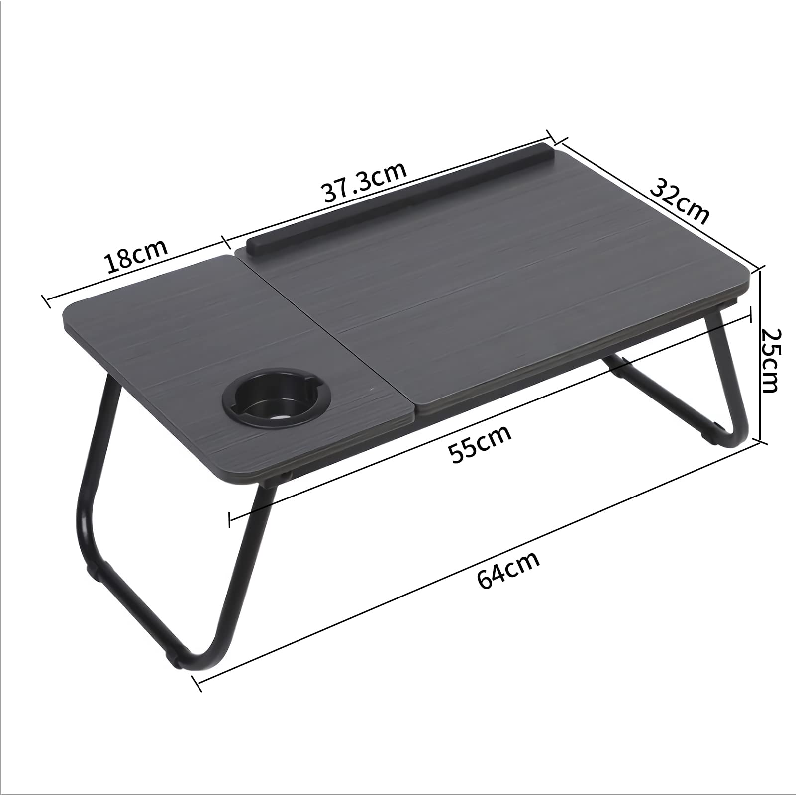 Laptop Desk, Laptop Bed Table with Foldable Legs & Cup Slot, Reading Holder Notebook Stand Breakfast Bed Tray Book Holder for Sofa, Bed, Terrace