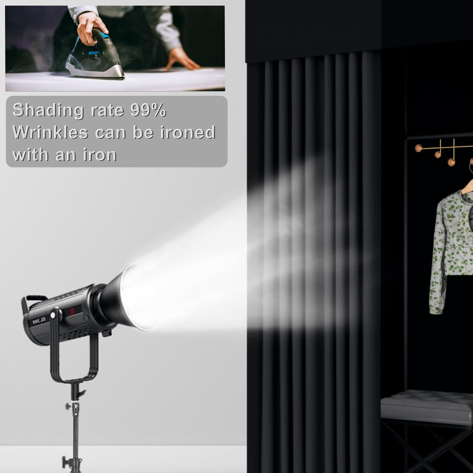 Clothing Store Fitting Room, Movable Square Changing Room, DIY Temporary Locker Room with Shading Curtain and Hook Up