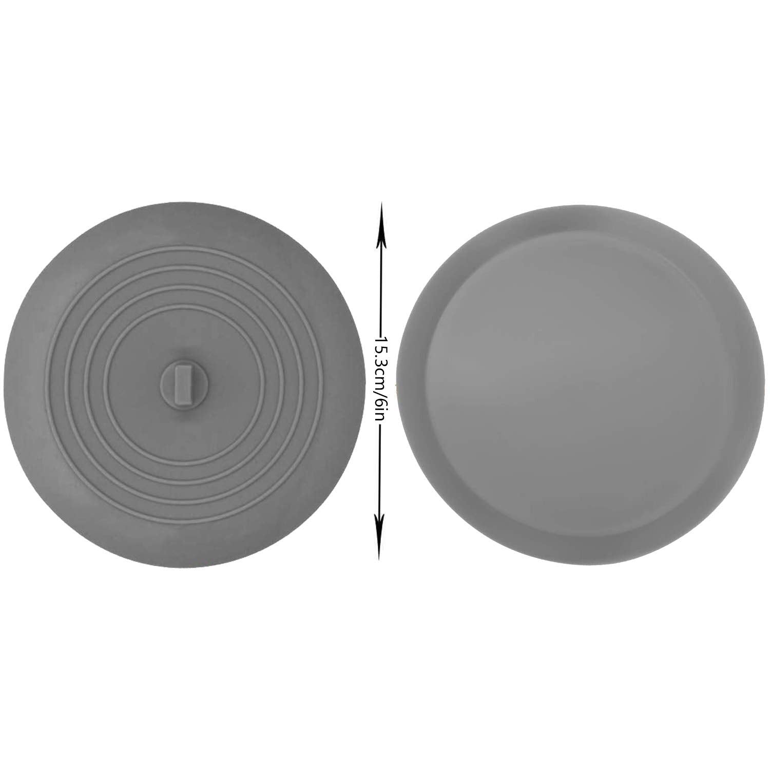 2 pack Silicone Tub Stopper,Drain Stopper Universal Sink Plug,Drain Plug for Kitchens, Bathrooms and Laundries, Sink Bathtub Drain Cover(15.3cm/6inch)