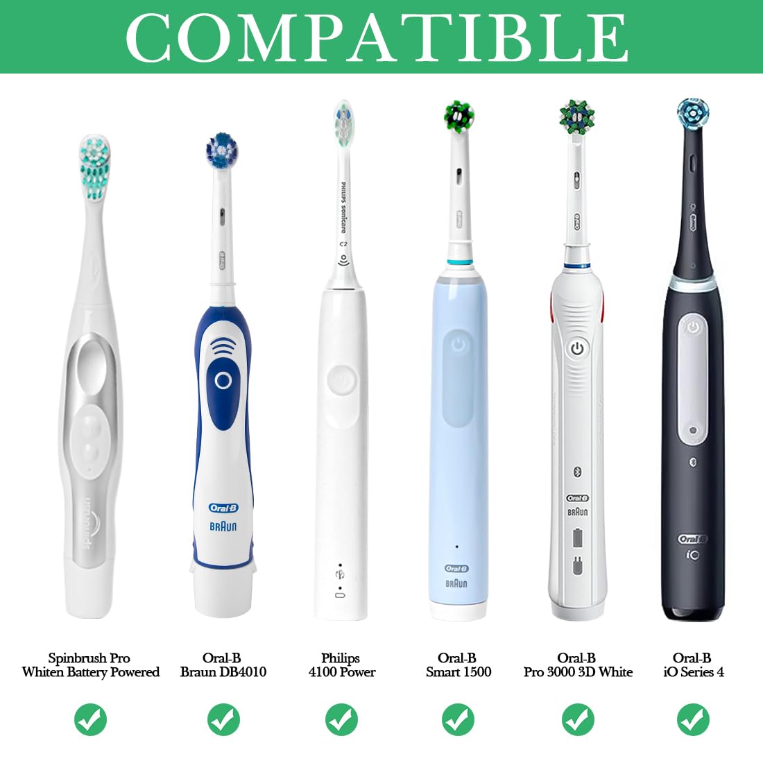 Linkidea Wall Mount Electric Toothbrush Holder with Cover for Bathroom, 5 Slots Power Tooth Brush Organizer Compatible with Oral-B iO Series