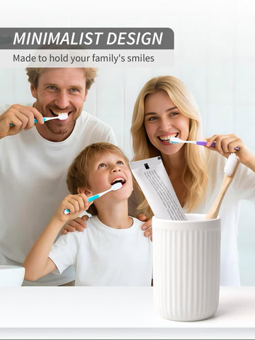 BosilunLife Toothbrush Holders for Bathroom Countertop, 320ml/11Oz Reusable Ceramic Toothbrush Holders Cup for Toothbrush and Toothpaste