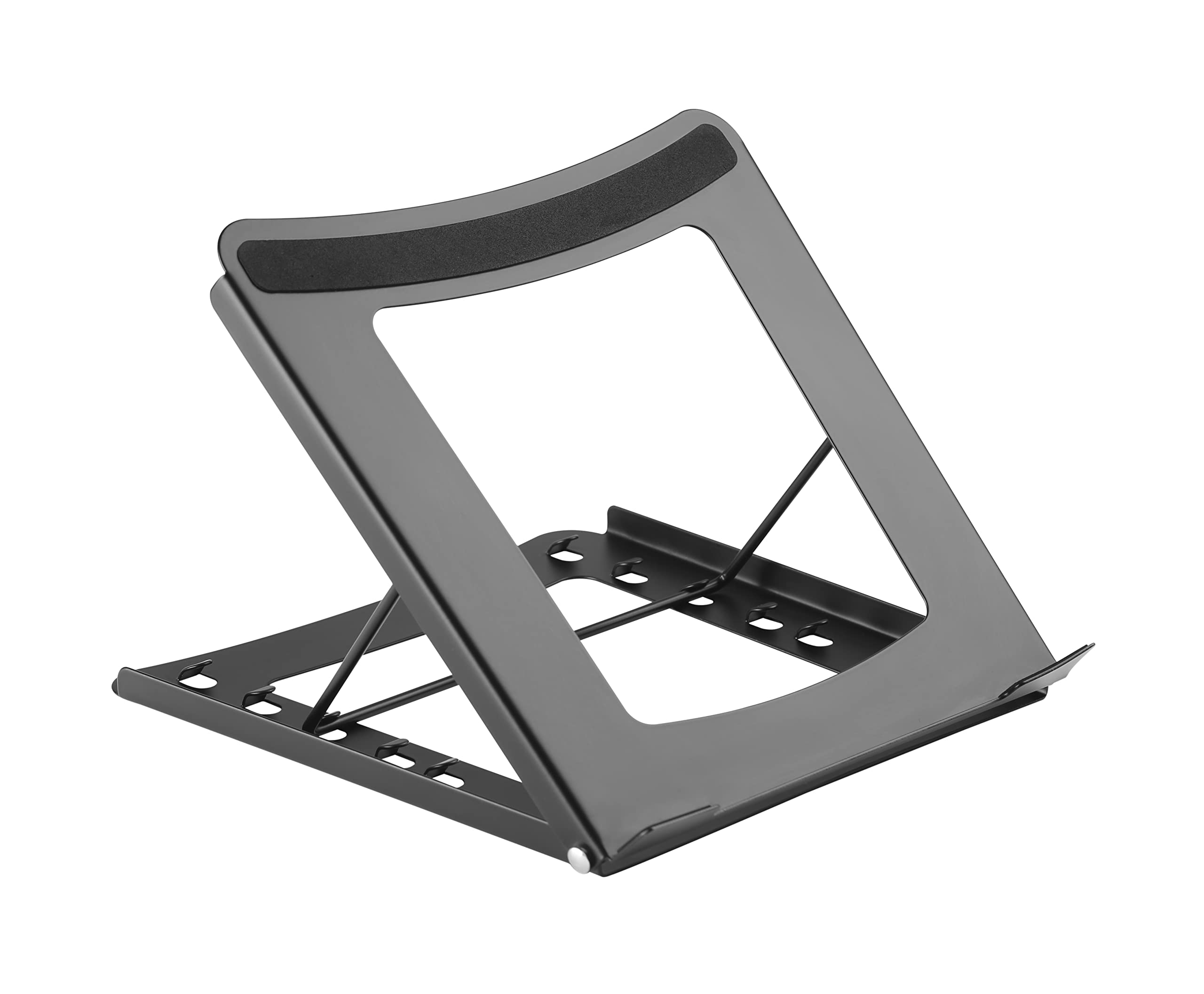 Properav Steel Portable Ergonomic Laptop Stand for Windows & Mac devices such as Dell, Toshiba, HP, Samsung, MacBook, Lenovo with Secure Fit Pads