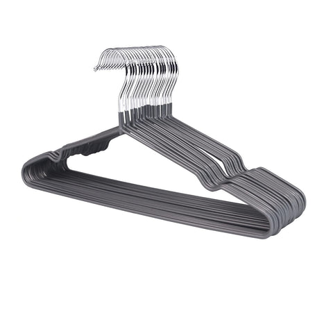 1Above 25x Premium Rubber Coated Metal Hangers - Heavy Duty - Space Saving Organiser Clothes Hangers for Wardrobes Coat Rack Rails Thin and Non-Slip
