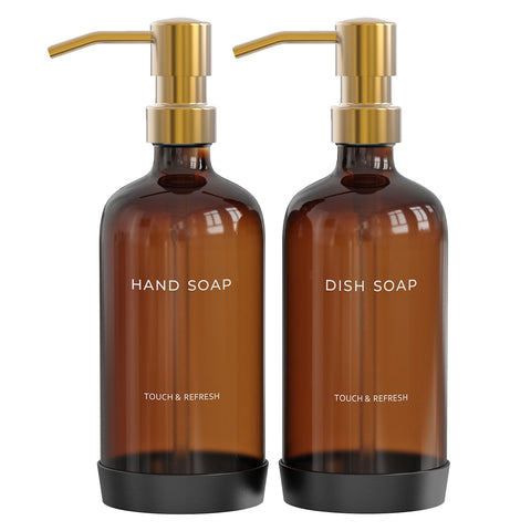 Kitchen Soap Dispenser with Non-Slip Protective Silicone Pad - Hand and Dish Soap Dispenser for Kitchen,Modern Kitchen Decor & Accessories.