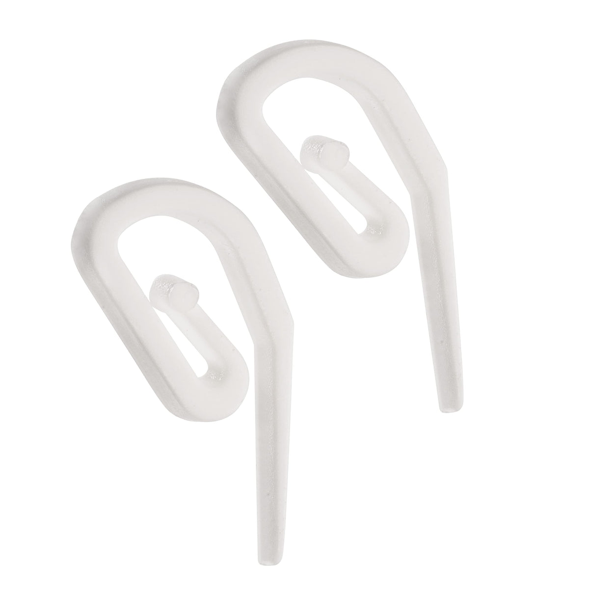 White Plastic Curtain Hooks for Pencil Pleat, Track & Window - 50 Pack