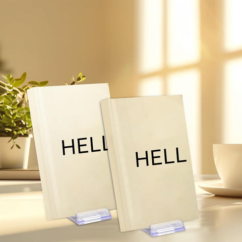 Gosknor 6pcs Acrylic Book Stand for Display, Clear Plastic Book Holder Collector Display Stand Book Easel Photo Stand for Home Office Comic Book