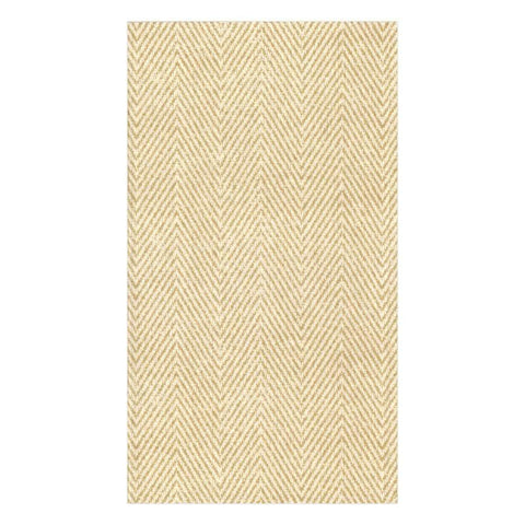 Caspari Paper Guest Towels Jute Linen, 12 Per Box,Tan,Guest Towel,9760GG
