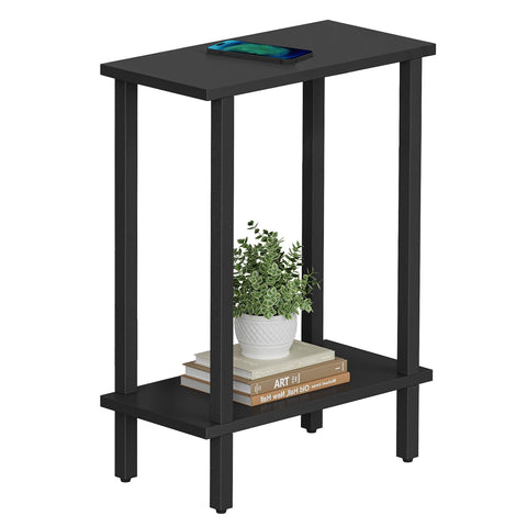 TUTOTAK Small Side Table, Narrow End Table, Skinny Sofa Table, Slim Nightstand, Living Room, Bed Room, Black TB01BK062EU