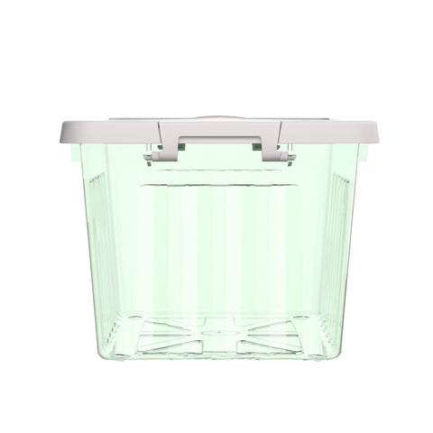 Cetomo 15L*6 Storage Boxes with Lids, Plastic Storage Box with Secure Side Latches, PP Nestable and Stackable Clear Organizer for Home, Office