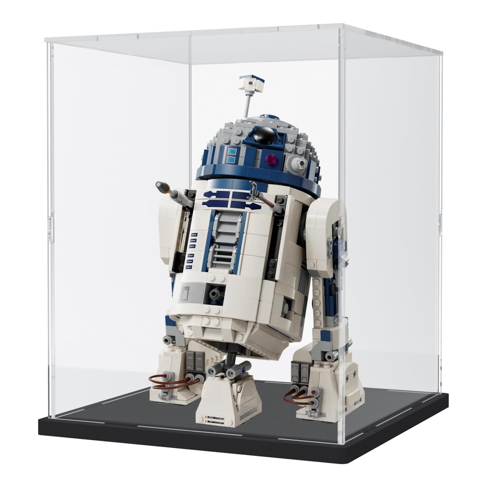Nynelly Acrylic Display Case for Lego Star Wars Helmet Mandalorian Helmet for Lego R2D2 Models Figures