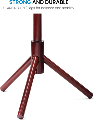 MEILEWLE Coat Stand, Coat Rack Freestanding, Coat Tree, w/ 6 Hooks and 3 Adjustable Size Solid Wood Coat Rack Stand easy to assemble for Bedroom