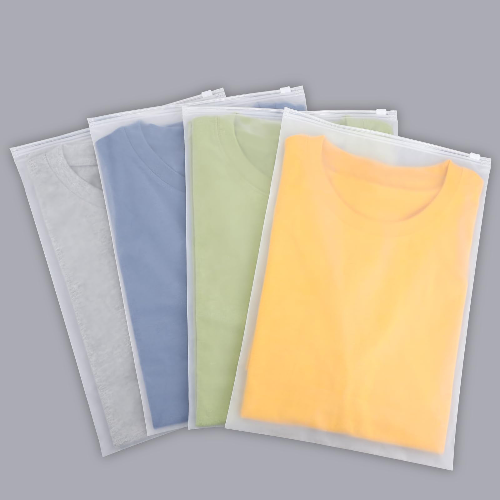 Svaldo Ziplock Bags for Clothes, 50Pcs 25 * 35cm Frosted Clothes Packing Bags, Waterproof and Moth Proof, for Toys, Shoes