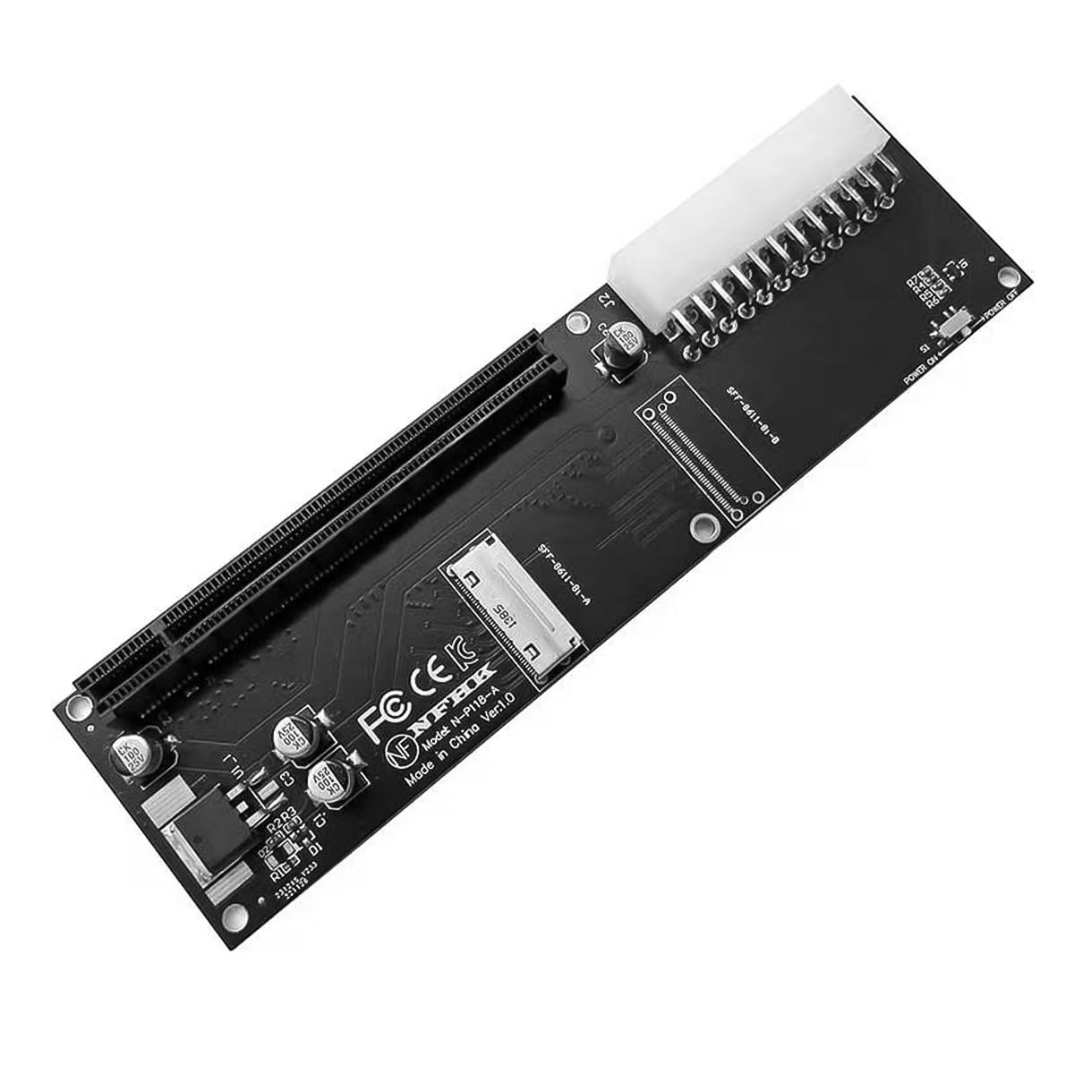 VOANZO Oculink SFF-8612 8611 to PCI-Express PCIE 16X Expansion Card with ATX 24pin Power Port for External Graphics Cards