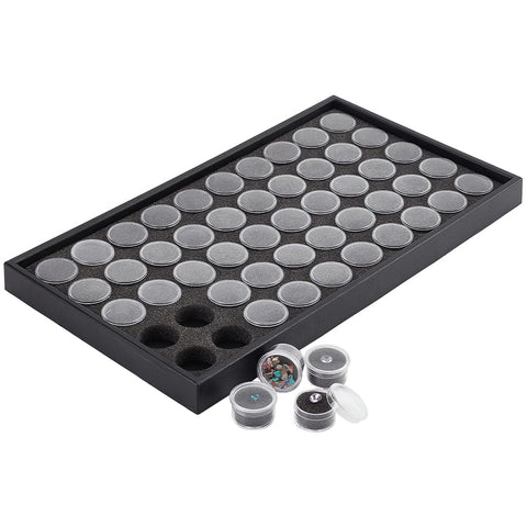 PH PandaHall 50pcs Gemstone Storage Box Diamond Display Tray