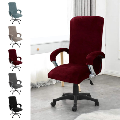 YushengTai Velvet Office Chair Cover, Chair Covers with Armrest, Seat Cover, Office Chair, High Back Seat Cover, Gaming Chair Cover