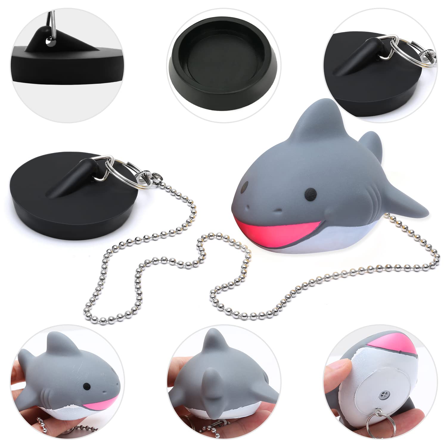 MAIXINNEW Bath Plug with Chain 45mm Cute Floating