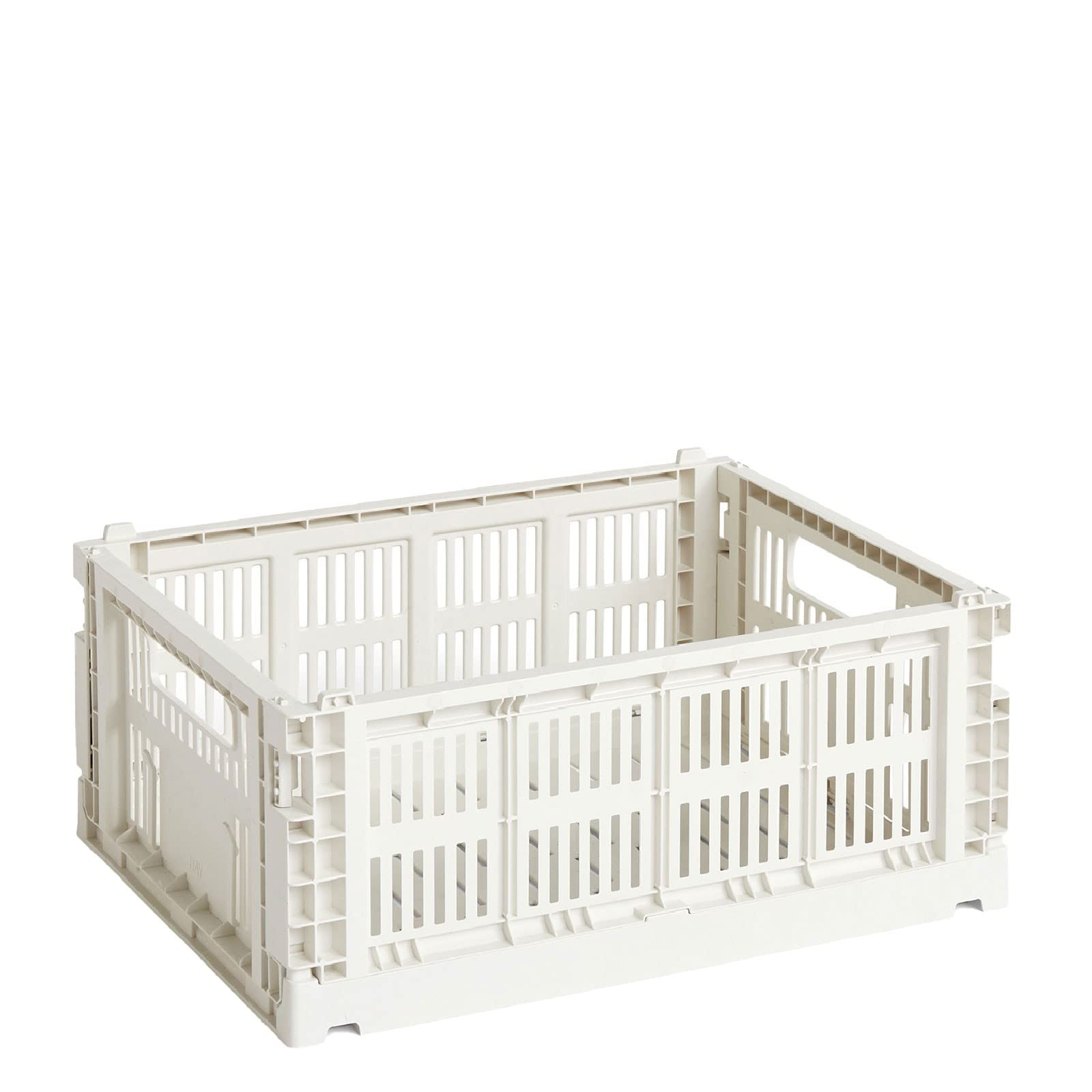 HAY Colour Crate 541460 Transport Box M Recycled Polypropylene White Dimensions: 34.5 cm x 26.5 cm x 14 cm