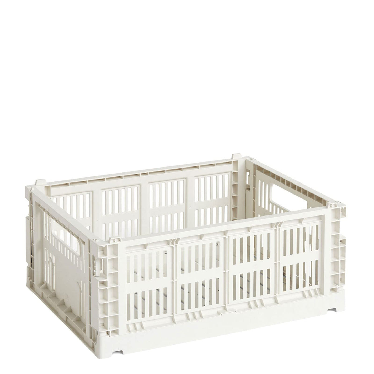 HAY Colour Crate 541460 Transport Box M Recycled Polypropylene White Dimensions: 34.5 cm x 26.5 cm x 14 cm