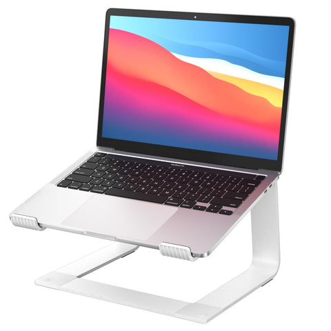 GleYo Laptop Stand for Desk Portable Computer Riser Metal Notebook Holder Printer Stand Office Desk Accessories Compatible with MacBook Air, Pro