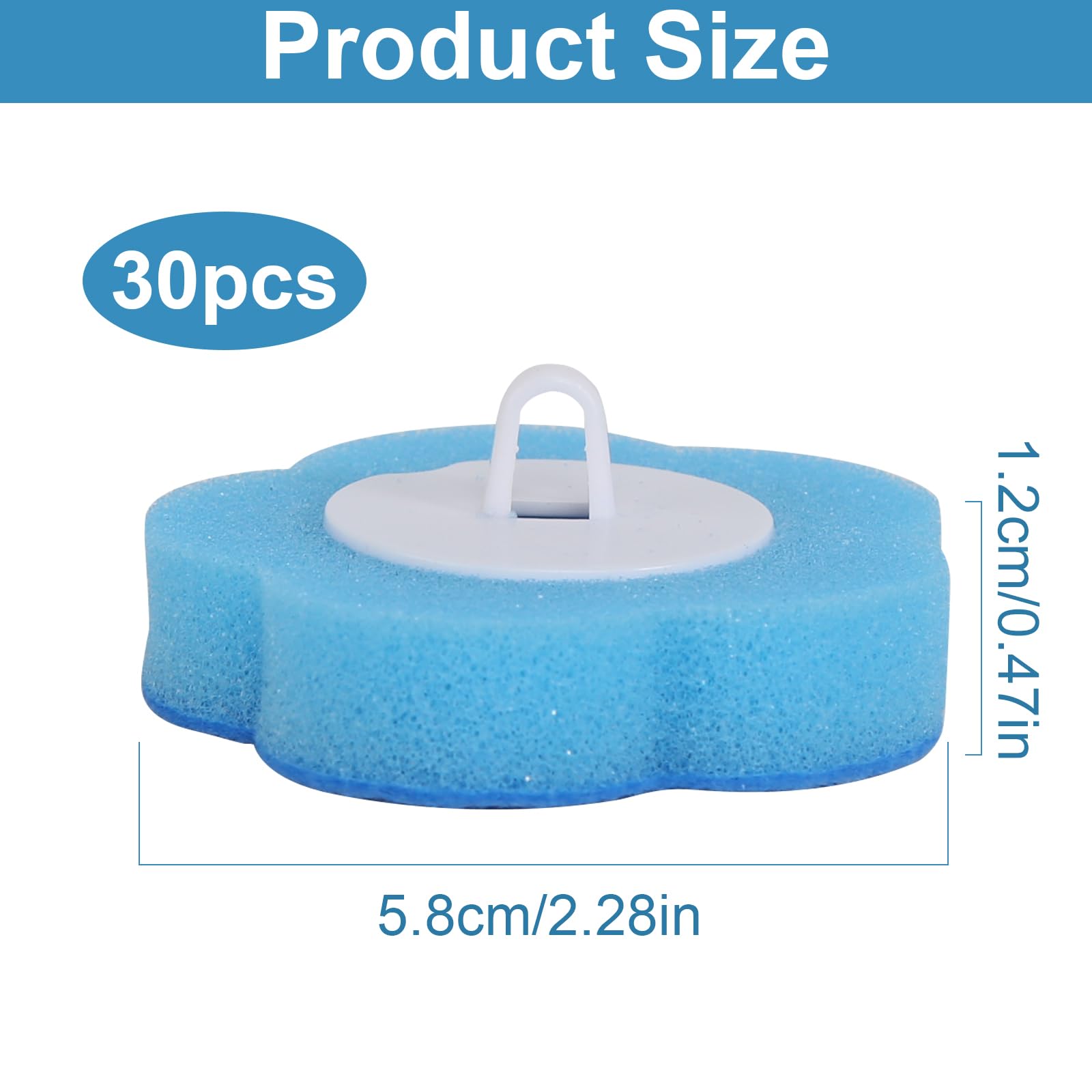 30 Pcs Toilet Wand Replacement Heads, Disposable Toilet Brush Heads, Toilet Wand Disposable Refill Heads, Disposable Replacement Head