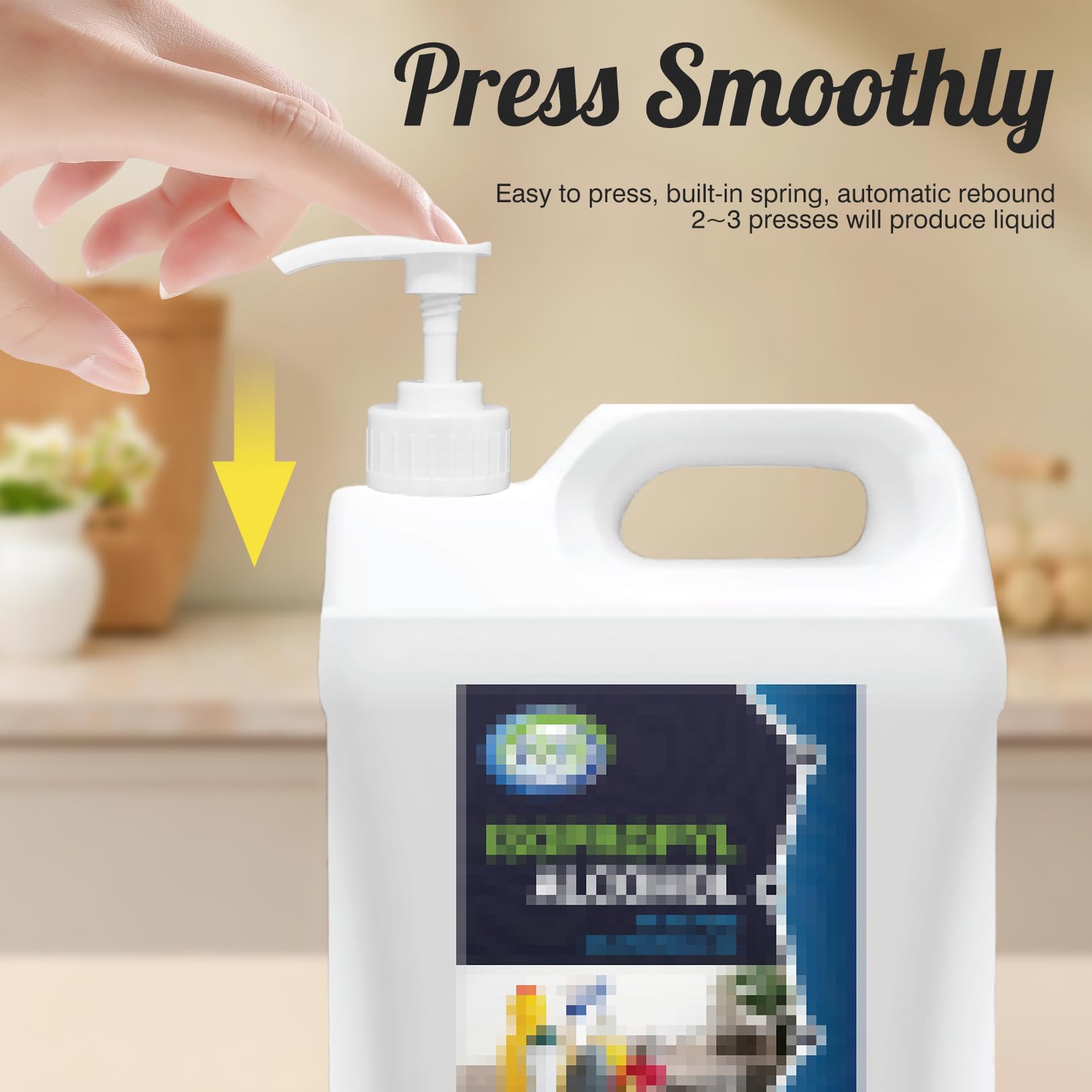 2 Pcs 5L Bottle Pump Dispenser for Isopropyl Alcohol Pump for 5ltr Container Cleaning With Tube 4ml Dose Ideal for Shampoo, Alcohol, Oils, Perfumes