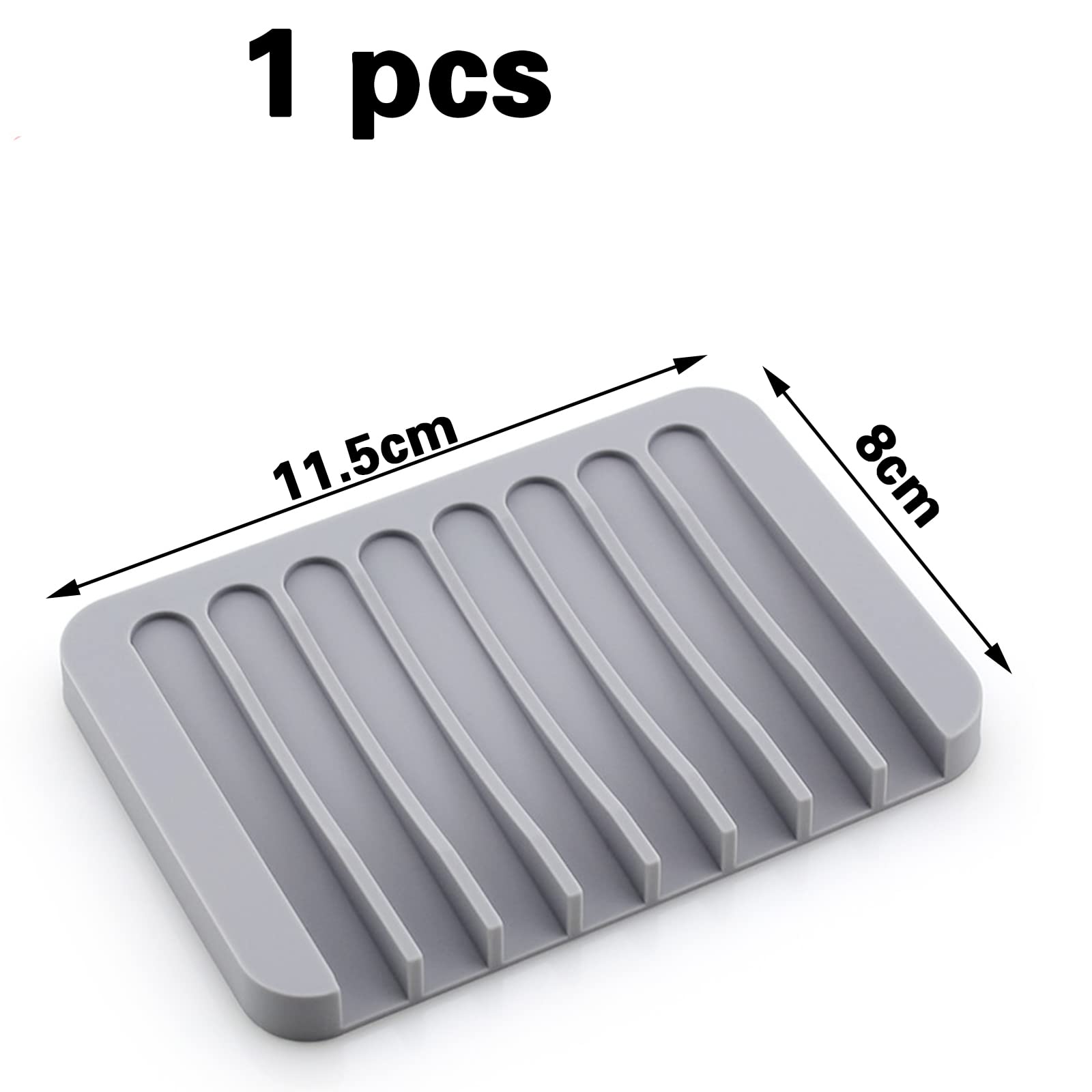 1 Pc Soap Dish,Soap Box,Soap Dish with Drainage(Gray)